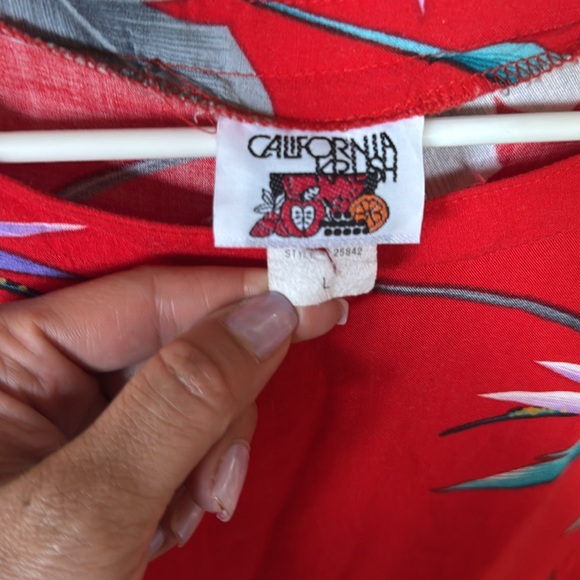 Vibrant Red Floral Jumpsuit - Picture 5 of 5